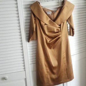 Gold Satin Dress